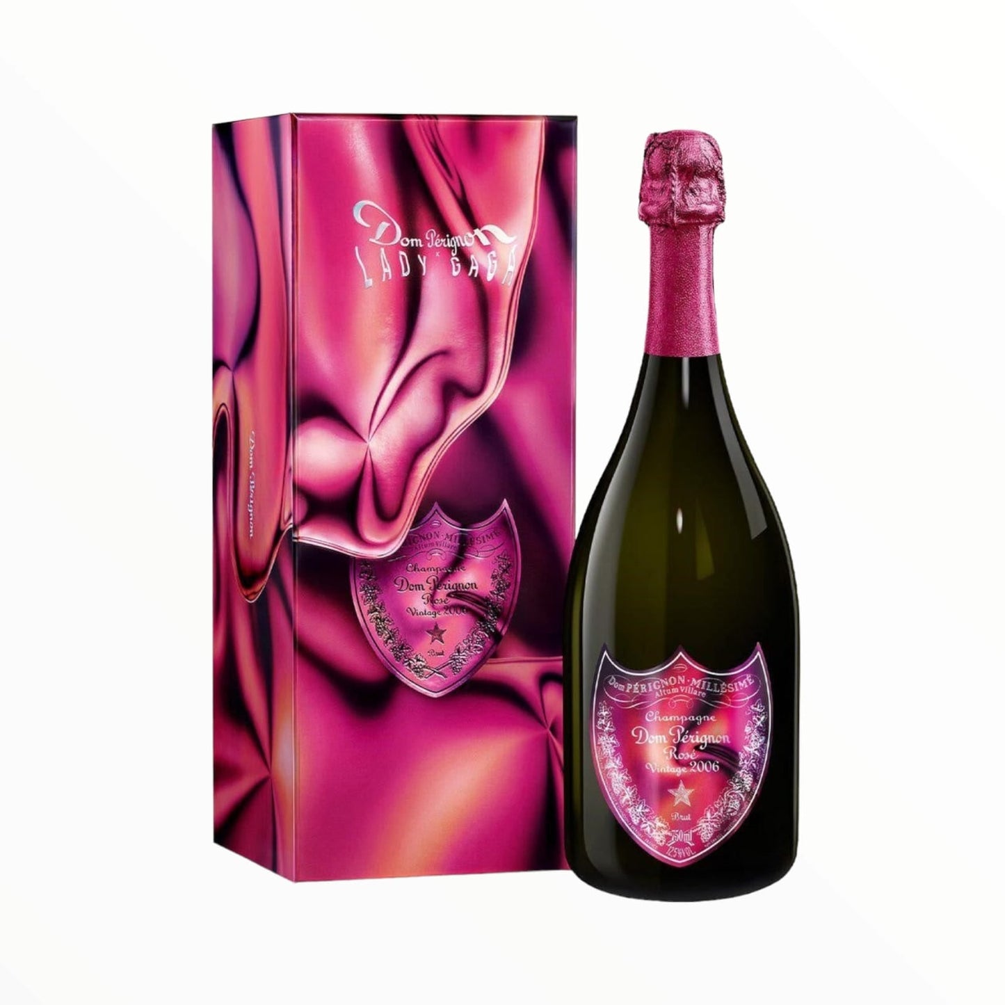 2006 Dom Perignon x Lady Gaga Rose gift box 750ml